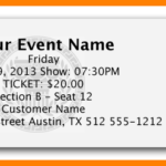 Blank Admission Ticket Template