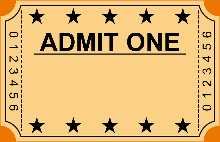 Blank Admission Ticket Template