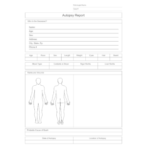 Blank Autopsy Report Template PROFESSIONAL TEMPLATES PROFESSIONAL