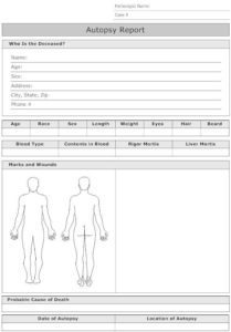 Blank Autopsy Report Template PROFESSIONAL TEMPLATES PROFESSIONAL