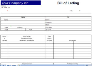 Blank Bol Template (4) - PROFESSIONAL TEMPLATES | PROFESSIONAL TEMPLATES