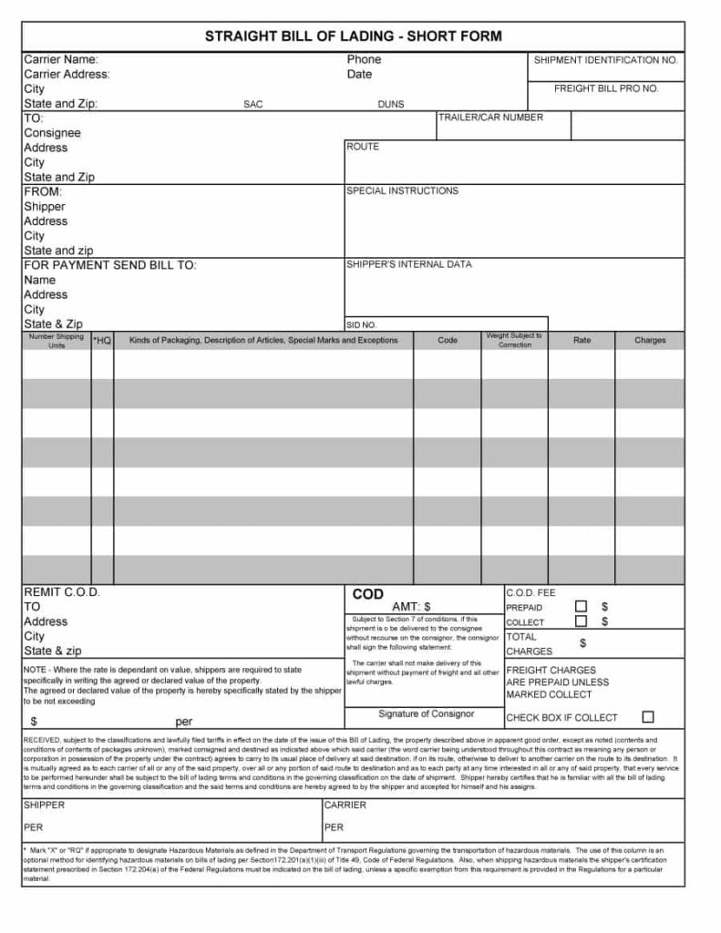 Blank Bol Template (7) PROFESSIONAL TEMPLATES PROFESSIONAL TEMPLATES