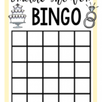 Blank Bridal Shower Bingo Template