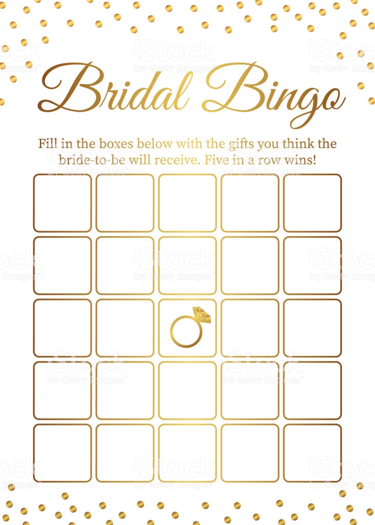 Blank Bridal Shower Bingo Template