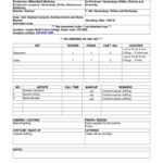 Blank Call Sheet Template