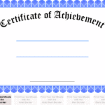 Blank Certificate Of Achievement Template