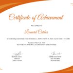 Blank Certificate Of Achievement Template