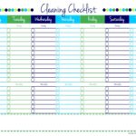 Blank Cleaning Schedule Template