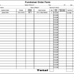 Blank Fundraiser Order Form Template