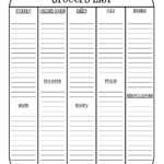 Blank Grocery Shopping List Template