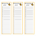 Blank Grocery Shopping List Template