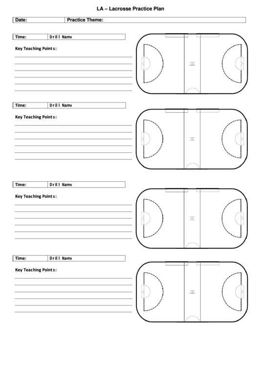 Blank Hockey Practice Plan Template