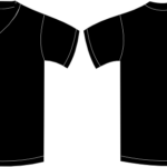 Blank V Neck T Shirt Template