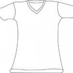 Blank V Neck T Shirt Template