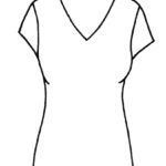 Blank V Neck T Shirt Template