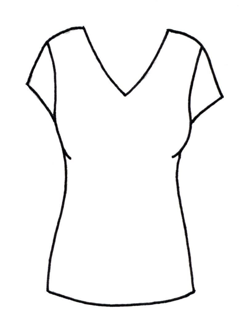 Blank V Neck T Shirt Template (16) - PROFESSIONAL TEMPLATES ...