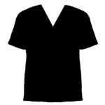 Blank V Neck T Shirt Template