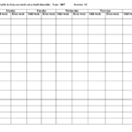 Blank Workout Schedule Template