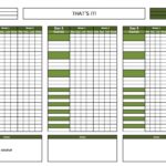 Blank Workout Schedule Template