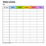 Blank Workout Schedule Template