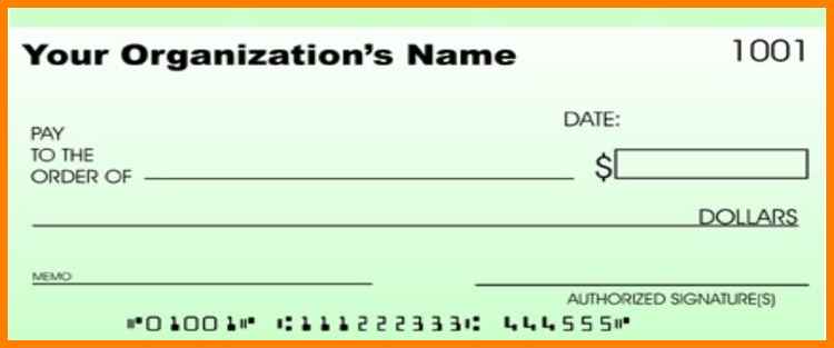 Editable Blank Check Template