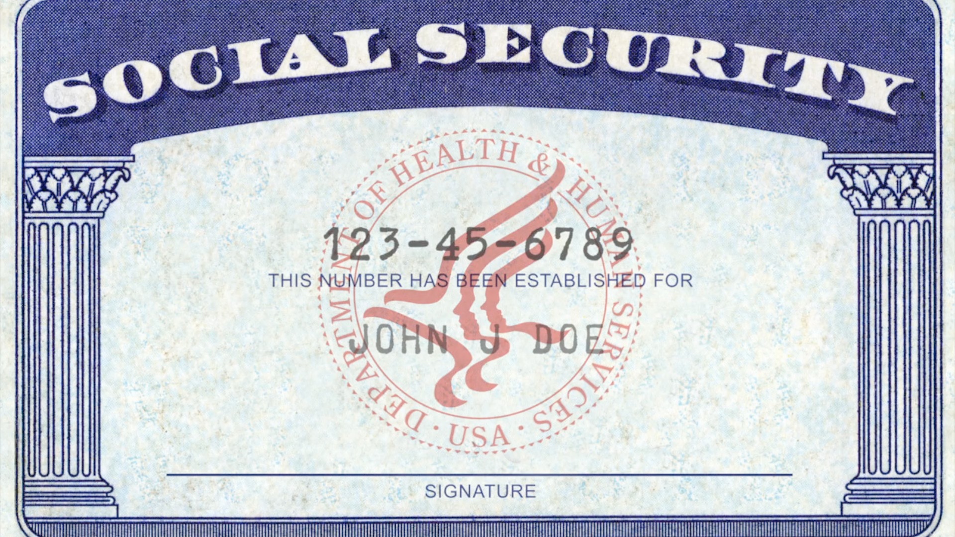 Social Security Card Template Front And Back