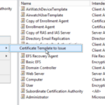 Certificate Template 802.1x