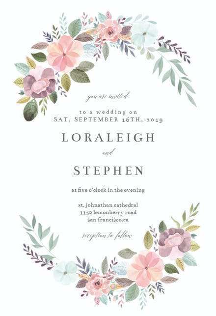 E Invitation Card Templates