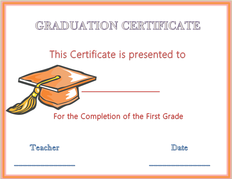 Grade 6 Graduation Certificate Templates