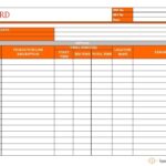Job Card Templates Excel