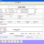 Job Card Templates Excel