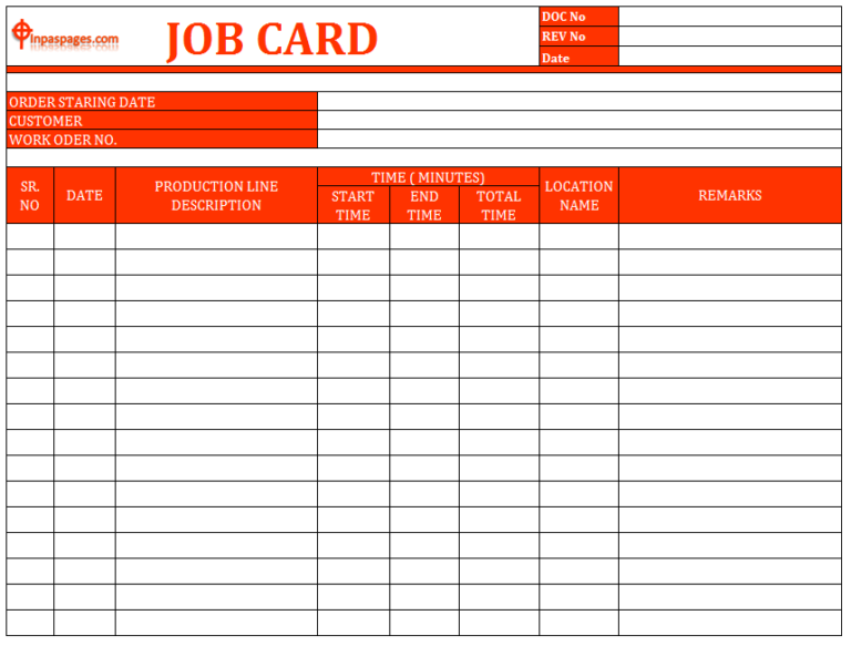 Job Card Templates Excel PROFESSIONAL TEMPLATES PROFESSIONAL TEMPLATES