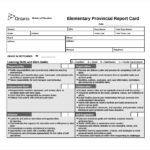 Report Card Templates Elementary School