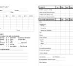 Report Card Templates Elementary School