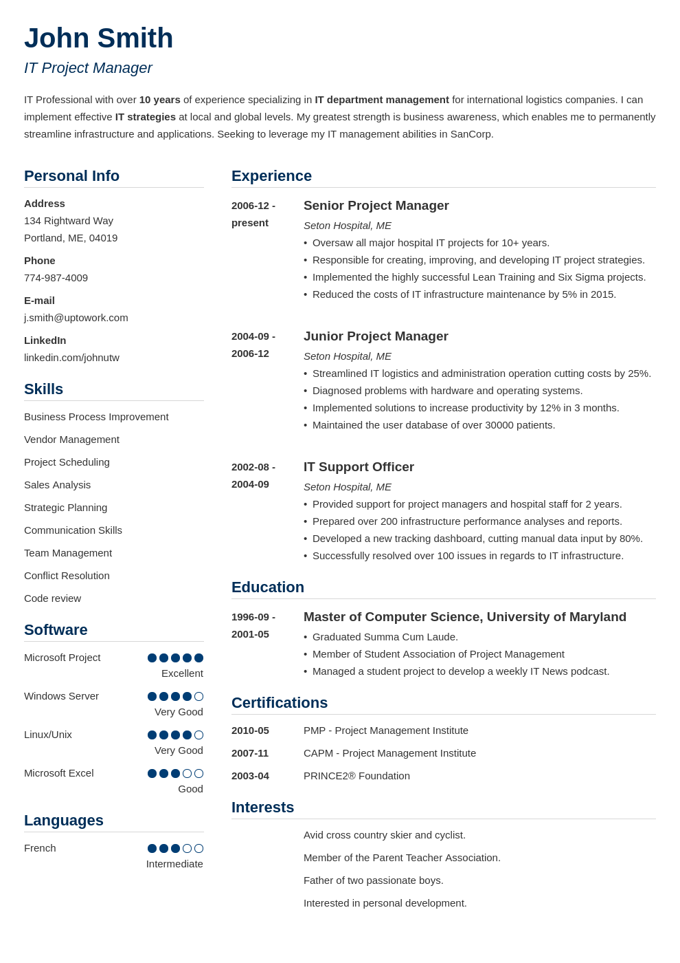 Resume Templates C