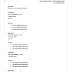 Resume Templates Editable