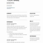 Resume Templates Editable