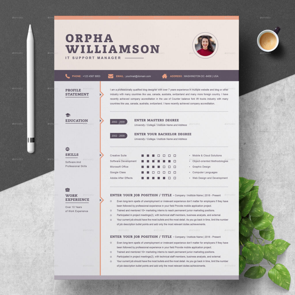 resume template envato