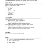 Resume Templates First Job Student