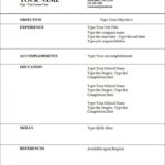 Resume Templates First Job Student