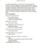 Resume Templates Hair Stylist