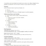 Resume Templates High School