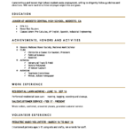 Resume Templates High School