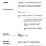 Resume Templates I Can Download for Free