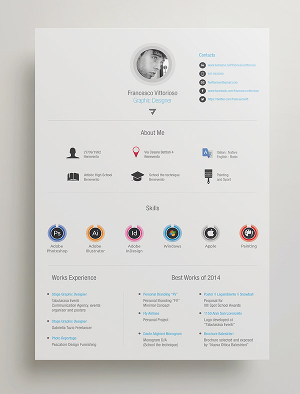 Resume Templates Indesign