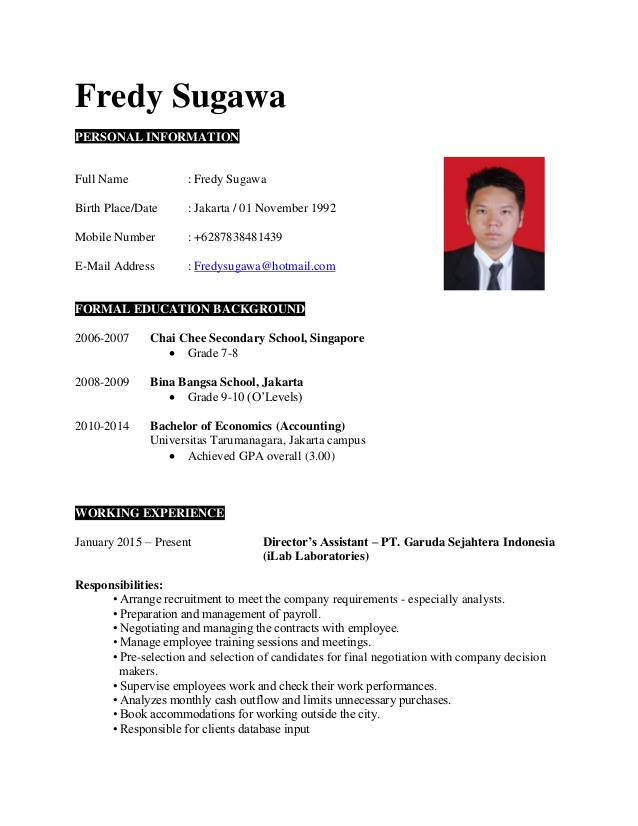 Resume Templates Jobstreet