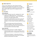 Resume Templates Sales