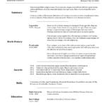 Resume Templates Science