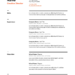 Resume Templates Simple Free