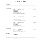 Resume Templates Simple Free